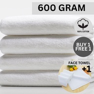 Face Towel White Hotel 600g 140x70cm Tuala Putih Towel 100% Cotton