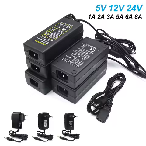 DC 5V 12V 24V Switching Power Supply Adapter 1A 2A 3A 5A 6A 8A 10A Source AC 100V-240V To 5V 12V 24V