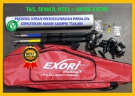 2 Set Alat Pancing Joran 150cm Reel Exori Tas Pancing