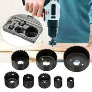 6pcs/Set 11-Hole Saw Blade Kit - Steel Drill Bits Suitable For Drywall And Wood - Woodworking Hole O