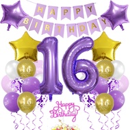 New Style 107cm Number Purple Aluminum Film Balloon 16th Birthday 30th Birthday Party Scene Decorati