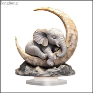 Zone 2D  Resting On Moon 2D Flat Acrylic Art  Bedroom Living Room Accent