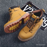 ZZAutumn Men's Dr. Martens Boots British Style Vintage Work Shoes Mid-Top Boots Desert Boots Big Head Leather Shoes All