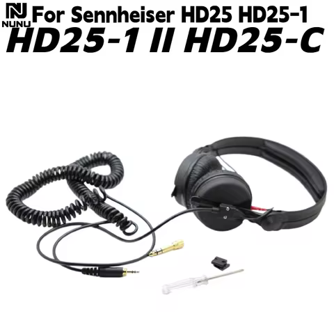 Spring Relief Coiled Headphone Cables for Sennheiser HD25 HD25-1 HD25-1 II HD25-C HD25-13 HD 25 Repl