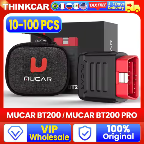 10 -100 PCS MUCAR BT200 / BT200 PRO Auto Car Diagnostic Tools OBD2 Bluetooth Scanner Code Reader