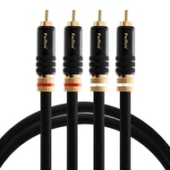 Pair RCA Cable HiFi Audio cable RCA interconnect cable Silver-plated Audiophile RCA