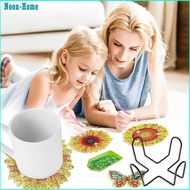 ABB 10Pcs Diamond Painting Coasters Kit Creative Diamond Drawing Cup Mat Decorative 5D Diamond Art Cup Pad Diamond Art Cup Pad Diamond Drawing Cup Mat for Kids