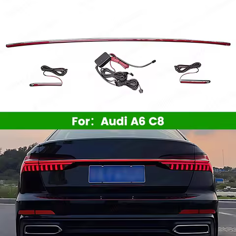 For Audi A6 A6L C8 Dynamic Flowing Light Tail Lamp Ambient Light 2019-2024 Rear Bumper Taillamps LED
