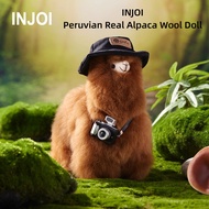 INJOI Alpaca Explorer Series Peru Real Alpaca Wool Doll Soft Plush Toy Doll Birthday Gift