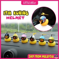 Little Yellow Itik Kuning Motor Duck Helmet Little Duckie Viral Patung Itik Motorcycle Bike Car Acce
