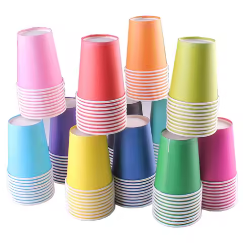 1/5/10/20PCS 9 Oz 250ml Solid Thick Paper Cup Disposable Cup Wedding Birthday Party Holiday Disposab