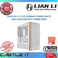Lian Li LANCOOL 217 ATX Gaming Casing White High Airflow with 160mm Fans