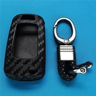 Carbon Fiber Silicone Remote Car Key Cover Case for OPEL VAUXHALL MOKKA Astra J Corsa E Insignia Zafira C for Chevrolet Cruze