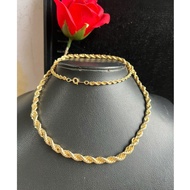 Durable, non-slip alloy material in twisted shape from 3.6 to 6 mm, 62 cm long, brand new Japanese q