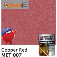 SINAR NIPPON METALLIC GLOSS PAINT 1 LITER FOR WOOD & METAL / MASONRY WALL - MET007 COPPER RED/ CAT M