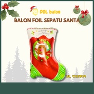 SANTA CHRISTMAS SHOES FOIL BALLOONS