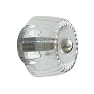 Modern Glass Wall Sconce Light Fixture, E14 Bulb Compatible Decorative Lamp for Bedroom Living Room
