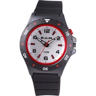 BUM Equipment Japan Movement Analog 10ATM Water Resistant Silicone Band Teenage Unisex Round Shape W