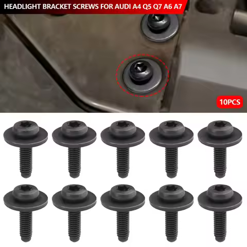 10PCS Headlight Bolt Screw N90683302 M6X20 Fender Bolt Screw FOR Audi A4/S4 Q5 Q7 A6 A7 w FOR Audi A