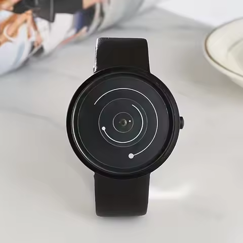 1pcNew Concept Pointless Creative Wormhole Academy Style Couple Student Versatile Watch Black Techno