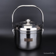 【TikTok】Thickened Fire-Free Reboiler Energy Saving Fireless Cooker Stainless Steel Pot Thermal Cooker Soup Pot Steamer W