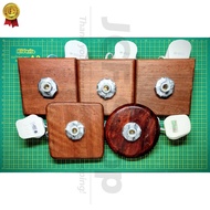 Lamp Wood Base for Bulb E12 with UK Plug/3 Pin Plug (11.5cm Diameters)