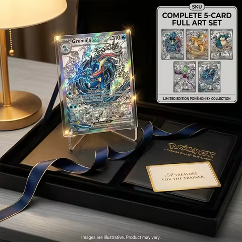5pcs PTCG Collection Cards Dragonite Gardevoir Greninja Lucario DIY PTCG Game Cards Shining Creativi