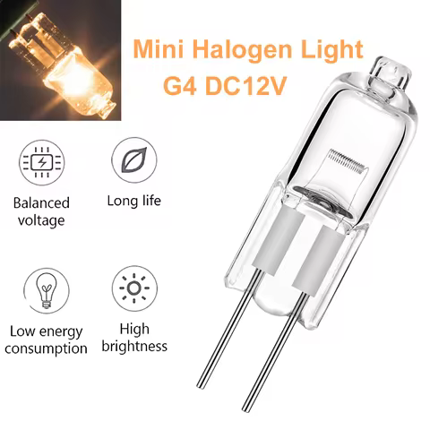 5/10/20Pcs Mini G4 Energy Saving Tungsten Halogen JC Type Light Bulb Lamp DC12V 20W G4 Spotlight Cry