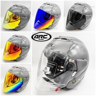 MODERN GREY Helmet ARC RITZ  Special Color Visor Clear Smoke Gold Red Blue Rainbow Accessories Motor RSX150 Y16ZR Y15 MT / Motor Accessories