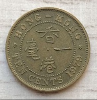 A香港一毫 1979年 女王頭大一毫 香港舊版錢幣 硬幣 $12