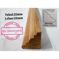 wainscoting/kayu frame /wall moulding /wall skirting/nyatoh kayu/chair rail