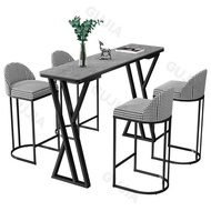 MZ Bar Table Set Sintered Stone Marble Table Bar Counter Table Long Table Bar Table and Chair