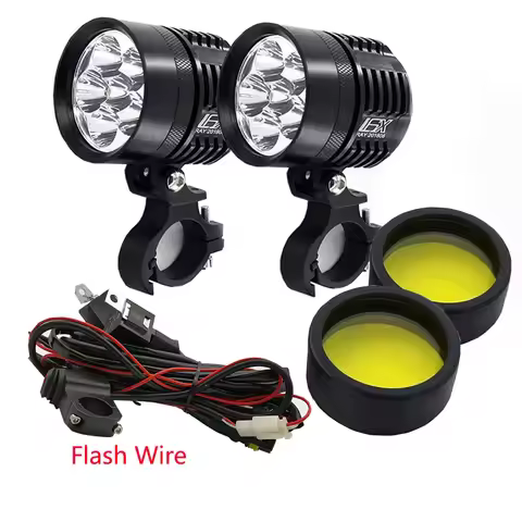 2PCS Universal L6X Headlight LED Motorcycle Motorbike 8000LM Moto Spotlight Waterproof Fog Spot Moto