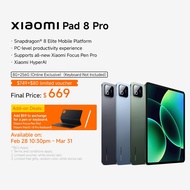 New Xiaomi Pad 8 Pro Tablet | 8GB+256GB, Snapdragon® 8 Elite Mobile Platform, PC-level productivity 