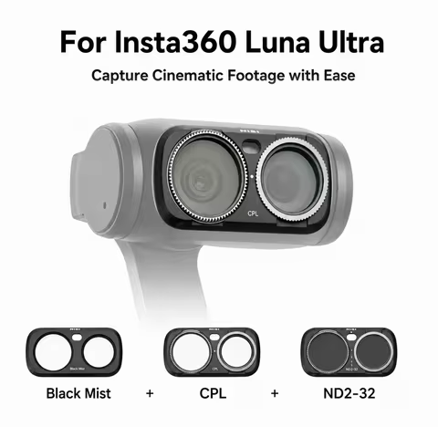 NiSi 3 IN1 Magnetic Filter Kit For Insta-360 Luna Ultra Black Mist + CPL + Variable ND2-32 ND1-5 Sto