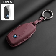 Leather Car Remote Key Case Fob Cover For BMW iX G60 M60 G06 G70 U11 X1 BMW Series Car Accessories