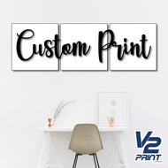 UV Print Canvas - 3 piece Square Custom Canvas Print (INCLUDING CANVAS & FRAME)