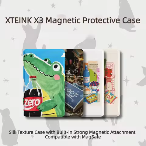 For XTEINK X4/X3 Magnetic Protective Cover Flip All-Around Magnetic Closure Case E-Book Reader Acces