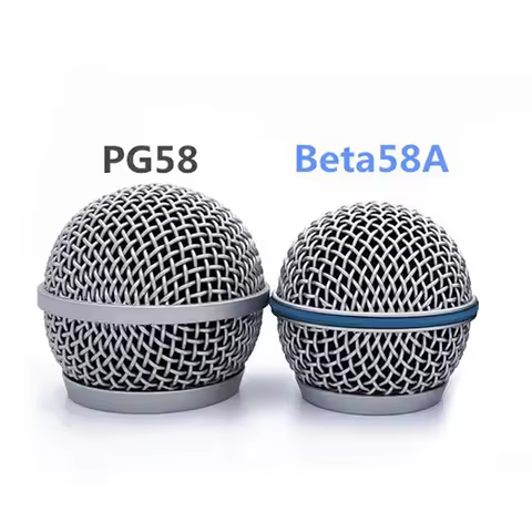Replacement Microphone Grille (ball) With Built-in Foam Windscreen Mic Head Accessory Metal Mesh Cov