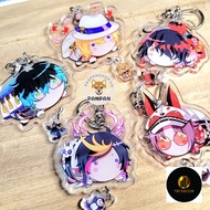 DELUXE Luxiem VTuber hanging keychain + mini hook (6cm) Ike Eveland, Mysta Rias, Luca Kaneshiro, Shu