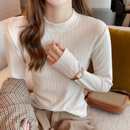 MiiOW | Áo Quần Dài Tay Body Slim Thun Trắng Nữ