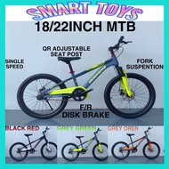 BASIKAL 18INCH / BASIKAL 22INCH / MOUNTAIN BIKE SINGLE SPEED / HIGH QUALITY / BASIKAL BUDAK / KID RI