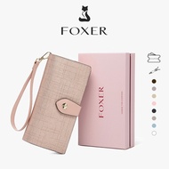 FOXER Genuine Leather Wallet Long Wallet Luxurious And Elegant Simple And Stylish Credit Card Holder