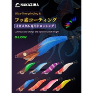 duel ez slim 80mm cumi memegang cumi umpan Japan Japan NAKAZIMA Wooden Shrimp Luminous Squid Hook Bl