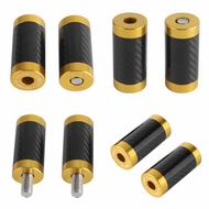 CNC Aluminum with Carbon Fiber Inlay Slider Chachos For Harley Crash Bars [Gold] Motorcycle Accessor