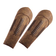 Halloween Cosplay Costume Medieval Gauntlet Wristband Renaissance Faux Leather Bracer Archery Arm Gu