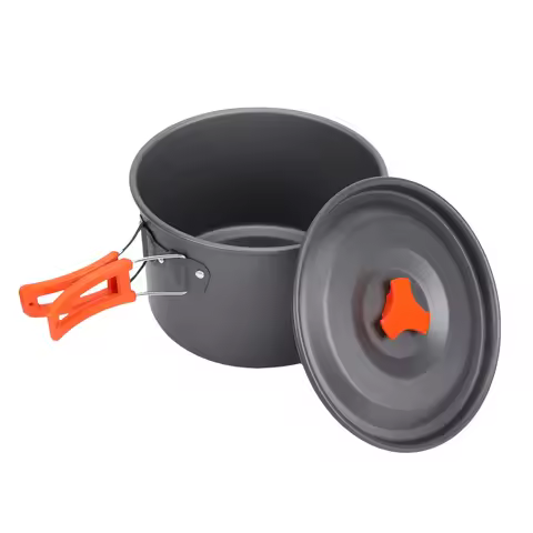 1.2L 1.9L 3.5L Camping Cookware Set Lightweight Aluminum Non-stick Pot for Outdoor Camp Cookware Kit