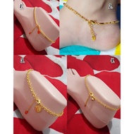 24k gold plated 91 coin anklet