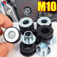 Motorcycle Engine Washer Kit M10 | Corrosion-Resistant Rubber/Steel Combo, 2.4x2.4cm Rubber + 2.2x2.