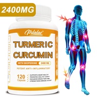 Turmeric Capsules High Strength 2400 mg with Black Pepper, Ginger for Arthritis Relief - [Made in the USA]health supplem